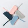 Women Girls Dustproof Glasses Box for Women Men Solid Colour Silicone Zipper Glasses Storage Waterproof Bag Cosmetic Coin Bag