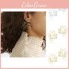 Alloy Trendy Face Earrings Fashionable Geometric Design Street Jewelry Style