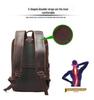 Men's Large Capacity Retro Crazy Horse Leather Backpack for Casual Travel