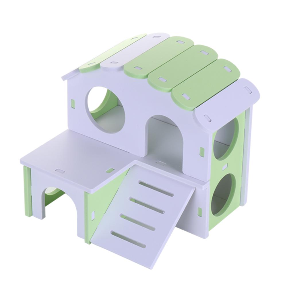 DIY Exercise Triangle Swing Play Toys Set Wooden Hamster House Hanging Swing