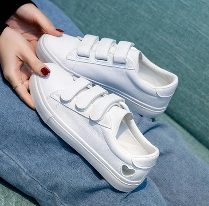 Обувь для женщин мода белый искусственная кожа женские кроссовки Tenis Feminino Zapatos De Mujer женские повседневные удобные вулканизированные туфли
