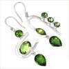 Peridot Quartz Gemstone Handmade Gift For Her Silver Jewelry Earrings 1.5''