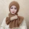 Winter Knitting Hat Scarf Warm Windproof Ear Protection Cold Weather Outdoor