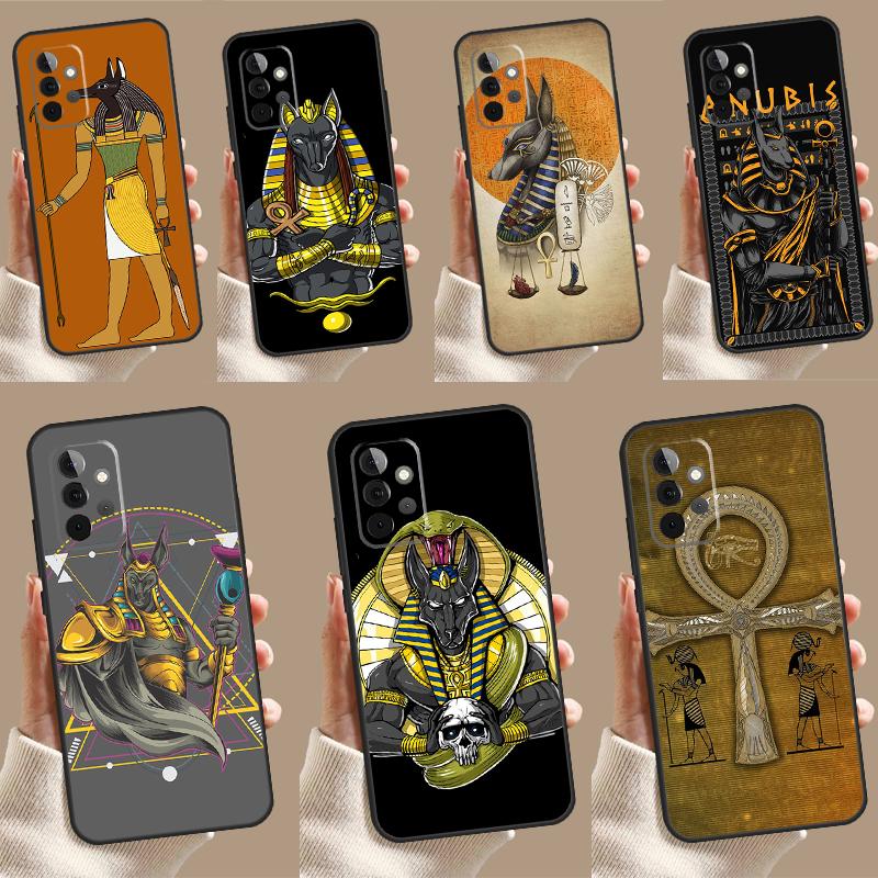 Чехол с изображением египетского бога Анубиса для Samsung Galaxy A34 A54 A14 A15 A25 A35 A55 A53 A33 A13 A52 A32 A12 A51 A71