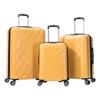 Set of 3 Expandable Suitcases - 100% ABS - LYS Paris 350/3 - Yellow