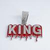 Кулон-буква KING, инкрустированный бриллиантами, кубинская цепь, европейский и американский хип-хоп, полностью усыпанный бриллиантами, персонализированное властное мужское ожерелье