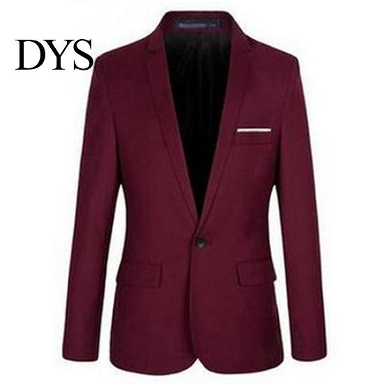 Мужская мода Slim Fit формальный костюм на одной пуговице пиджак пальто куртка верхняя одежда топ