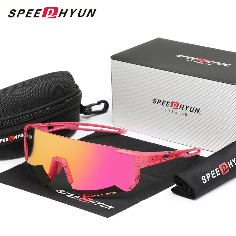 SPEEDHYUN Новые мужские/женские солнцезащитные очки для велоспорта, поляризованные, UV400, очки для велоспорта на открытом воздухе, скалолазания, катания на лыжах, модные очки
