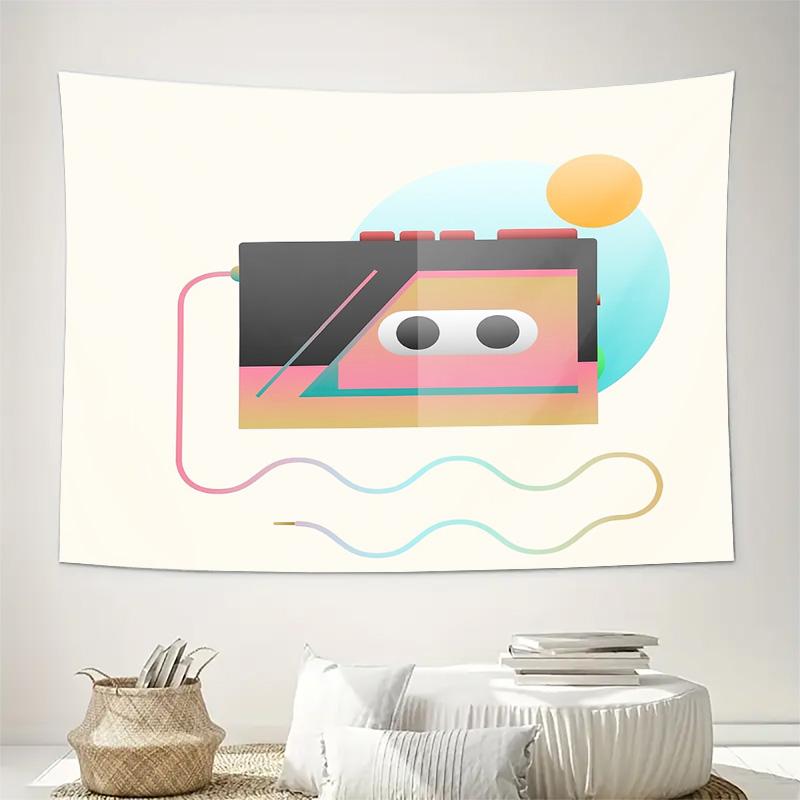 Ретро Волна Гобелен Эстетичный Декор Комнаты Vaporwave Настенное Полотно Хиппи Декор Спальни Психоделическое Искусство Настенный Гобелен Крутой Декор Комнаты