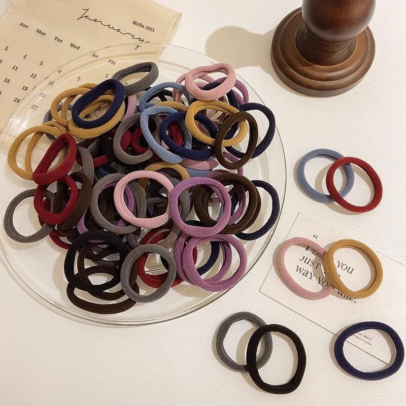 50 шт. разноцветных резинок для волос для женщин и девочек, резинка для волос с высокой эластичностью, резинки для волос, держатели для хвостиков, резинки для волос, аксессуары