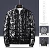 Autumn and Winter Men's Cotton Coat Hooded Jacket with Shiny Surface Personalized Warm Jacket Outdoor Sports Warm Cotton Coat