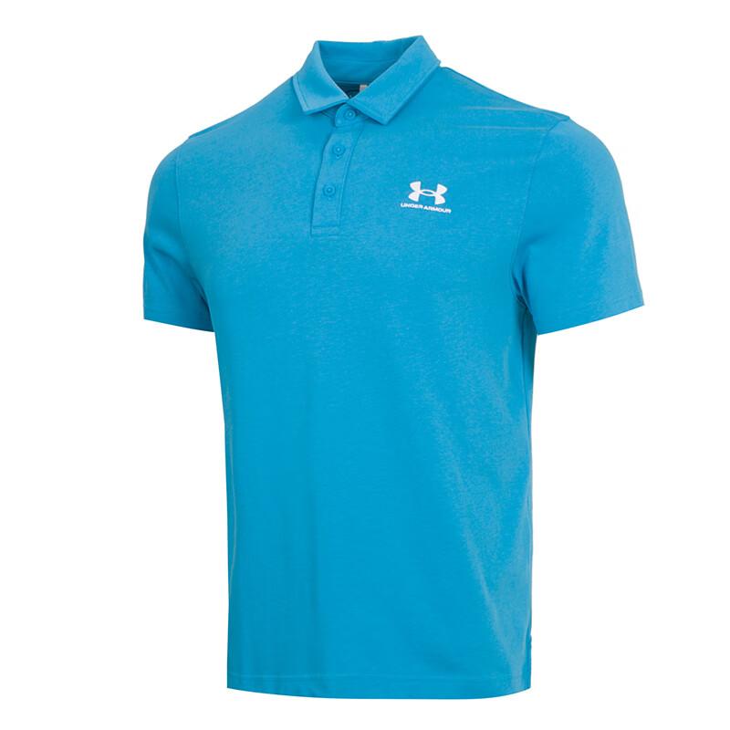 Under Armour Удобная дышащая повседневная мужская рубашка-поло с коротким рукавом Верх Синий 1386608-452