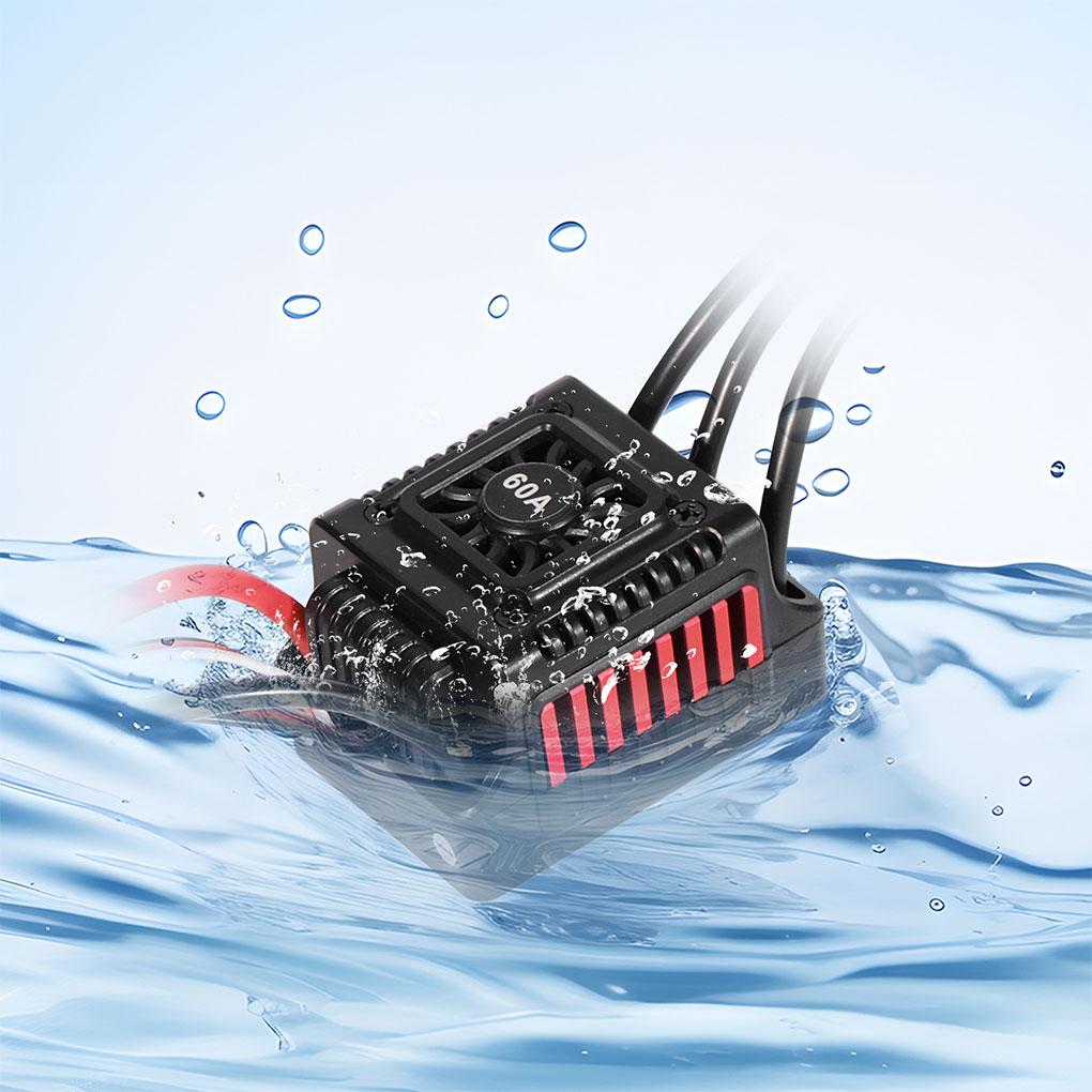 Водонепроницаемый и пылезащищенный XT60 Sensorless Brushless T 60A ESC для всепогодных спортивных гонок