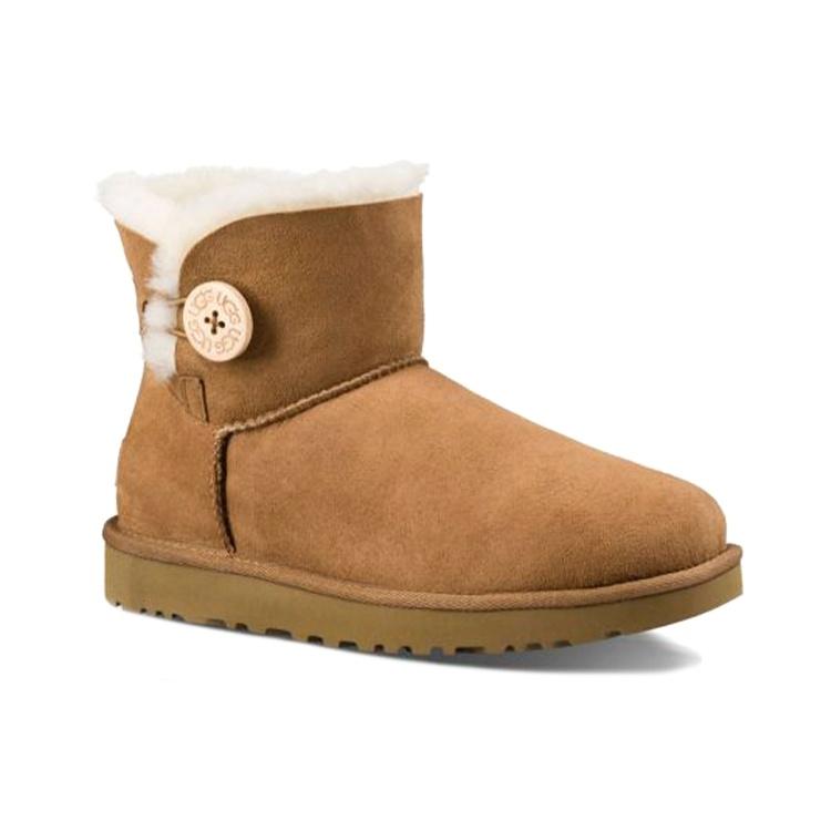 (WMNS) Женские мини-сапоги UGG Bailey Button II на флисовой подкладке 1016422-CHE
