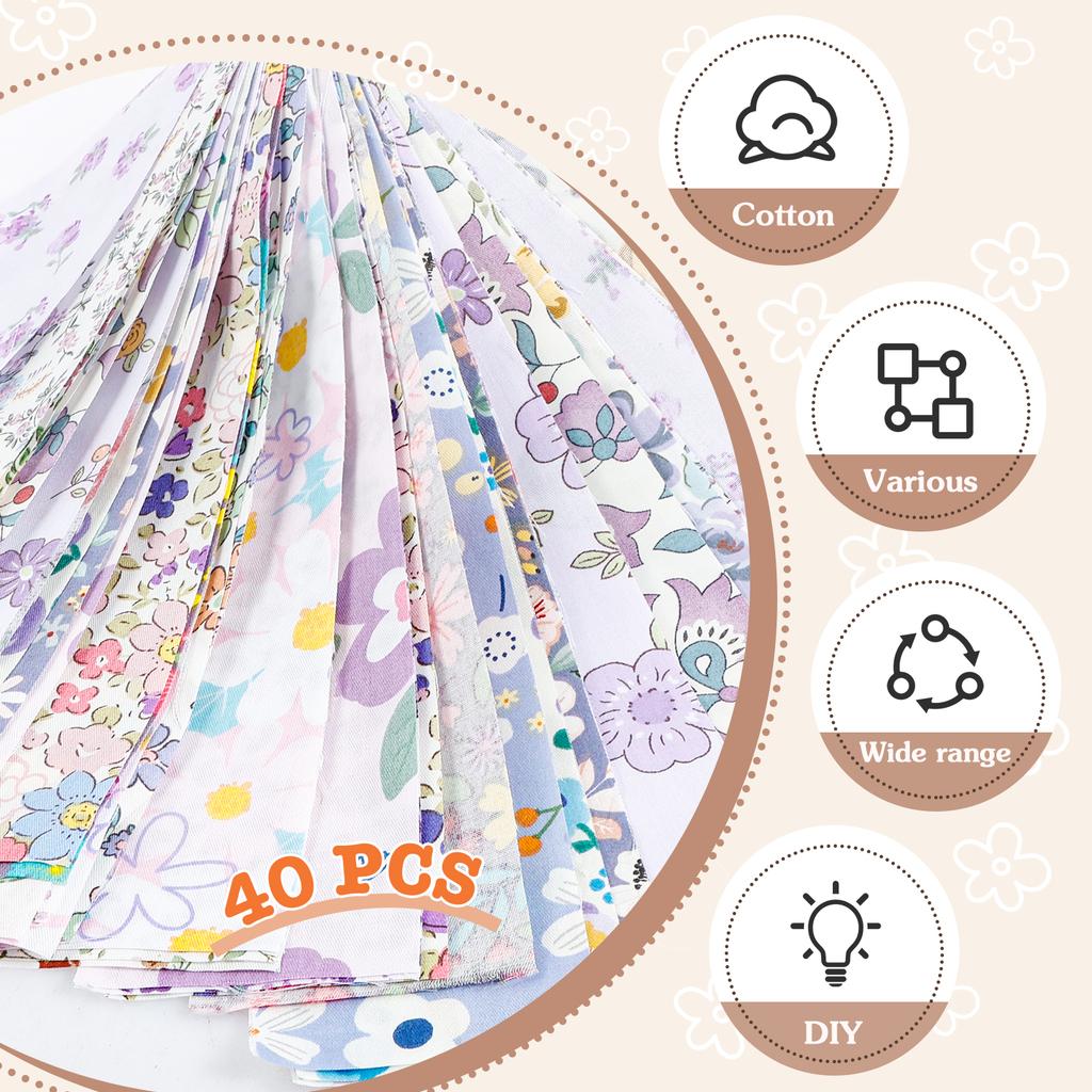 40 шт. Полоски ткани Jelly Roll для квилтинга, рукоделия, шитья, винтажный цветочный хлопковый strip для одеяла, коврика, домашнего декора, изготовления сумок