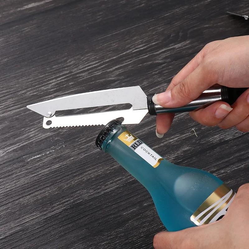 Четырехфункциональный овощечистка из нержавеющей стали, многофункциональный нож для фруктов, овощечистка, скребок для чистки рыбьей чешуи, открывалка для бутылок, кухонный гаджет 4 в 1