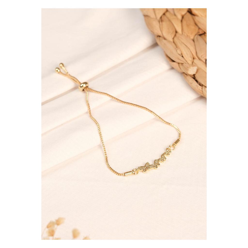 Женский позолоченный однотонный браслет