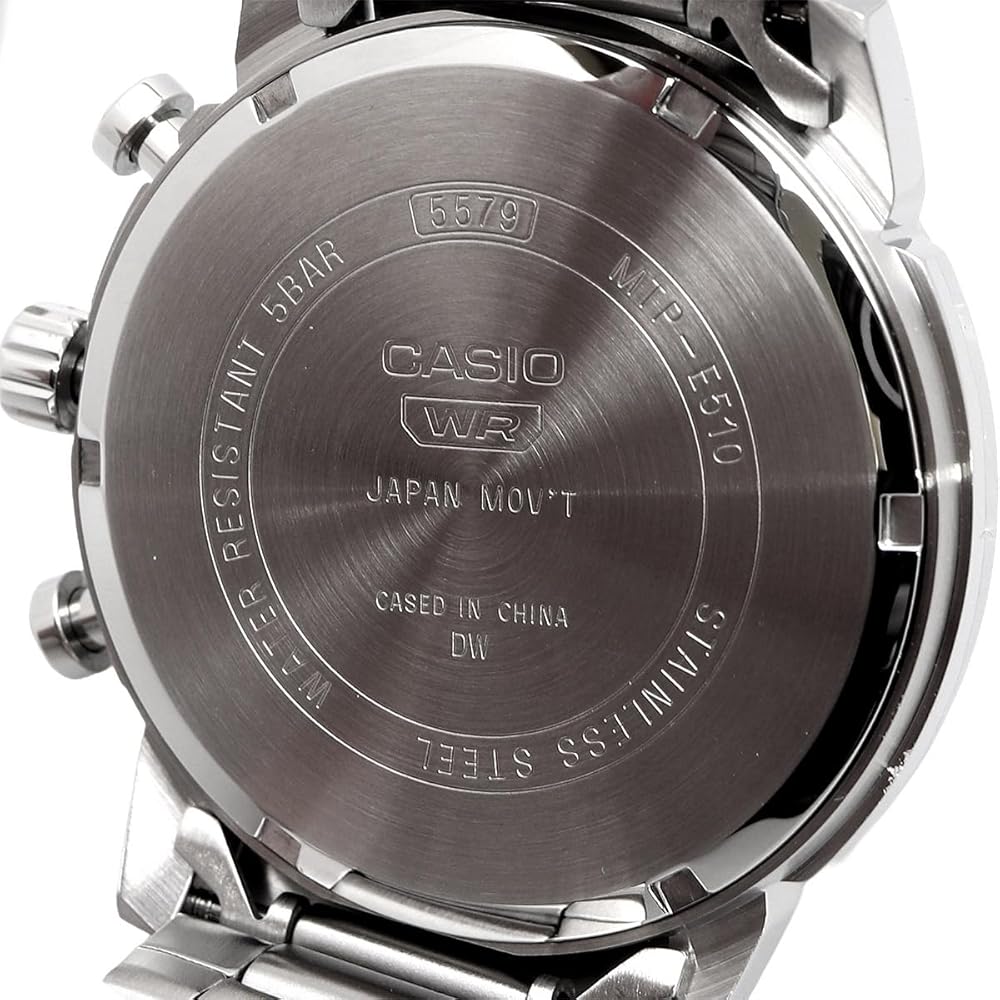 Casio Standard Men's Quartz Watch 1/10 Second Chronograph Silver MTP-E510D-7AV