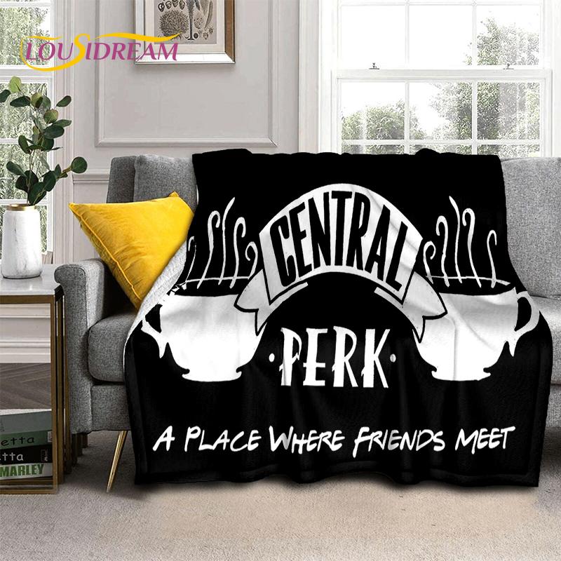 Классическое одеяло из сериала «Друзья» Central Perk, Мягкое плед-покрывало для дома, спальни, кровати, дивана, пикника, путешествий, офиса, Подарок для ребенка