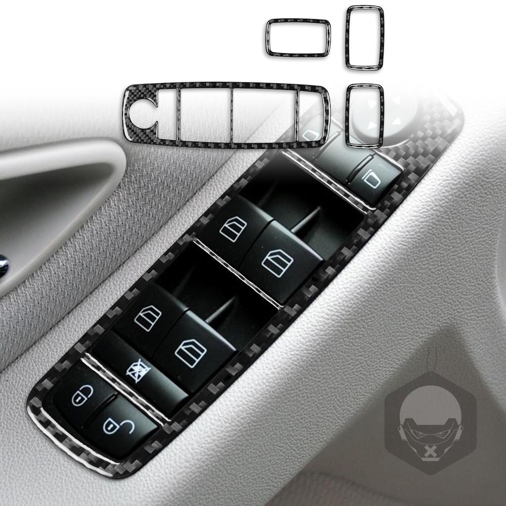 Gear Shift Instrument Reading Lamp Doors Handle Lift Panel Carbon Fiber Sticker Trim For Mercedes Benz B Class W245