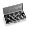 TONE 230MX Mixed Socket Wrench 33 Pieces Set, 6.35mm & 9.5mm (1/4" & 3/8") Drive, Silver,