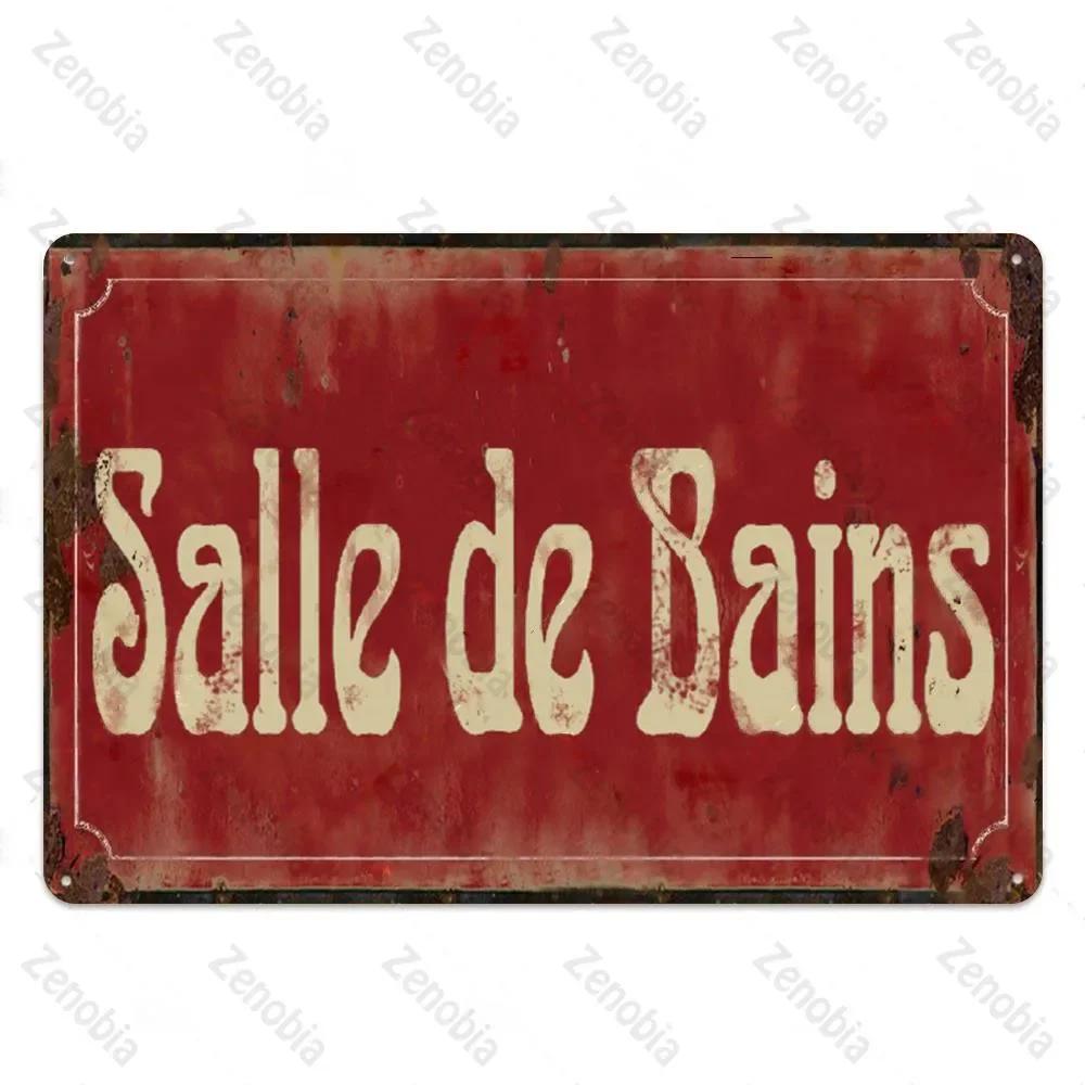 Vintage French Retro Metal Tin Sign Bar Pub Club Wall Decor Iron Painting Decorative Plate