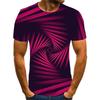Men  High Elastic Sport T Shirt V-shaped Line Gradient Print Breathable Training Top