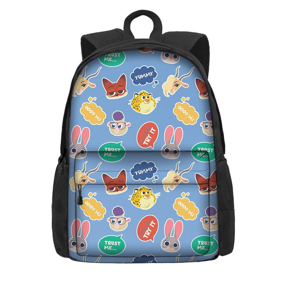 Мультяшный рюкзак на тему «Зверополис 2» для учеников начальной школы, большая вместимость, легкий рюкзак на два плеча