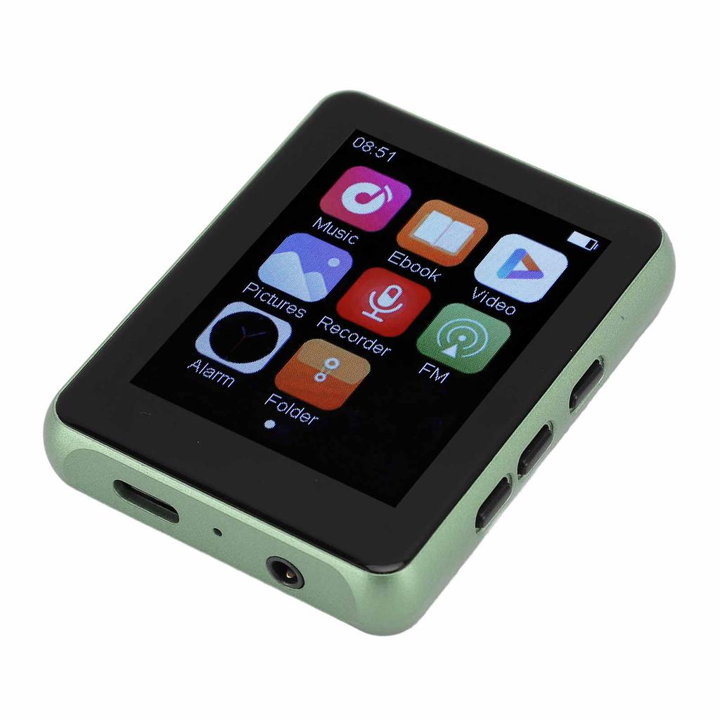 MP3-плеер с Bluetooth 5.0 2,4-дюймовый сенсорный экран Hi-Fi портативный музыкальный плеер с динамиком FM