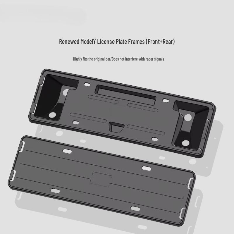 Держатель номерного знака Tesla Model Y/3 - Синяя плавающая основа для защиты рамки