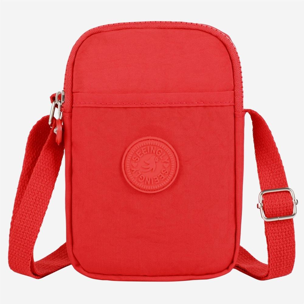 Multi-functional Shoulder Bag Nylon Small Phone Bag Vintage Zipper Crossbody Bag  Storage Bag