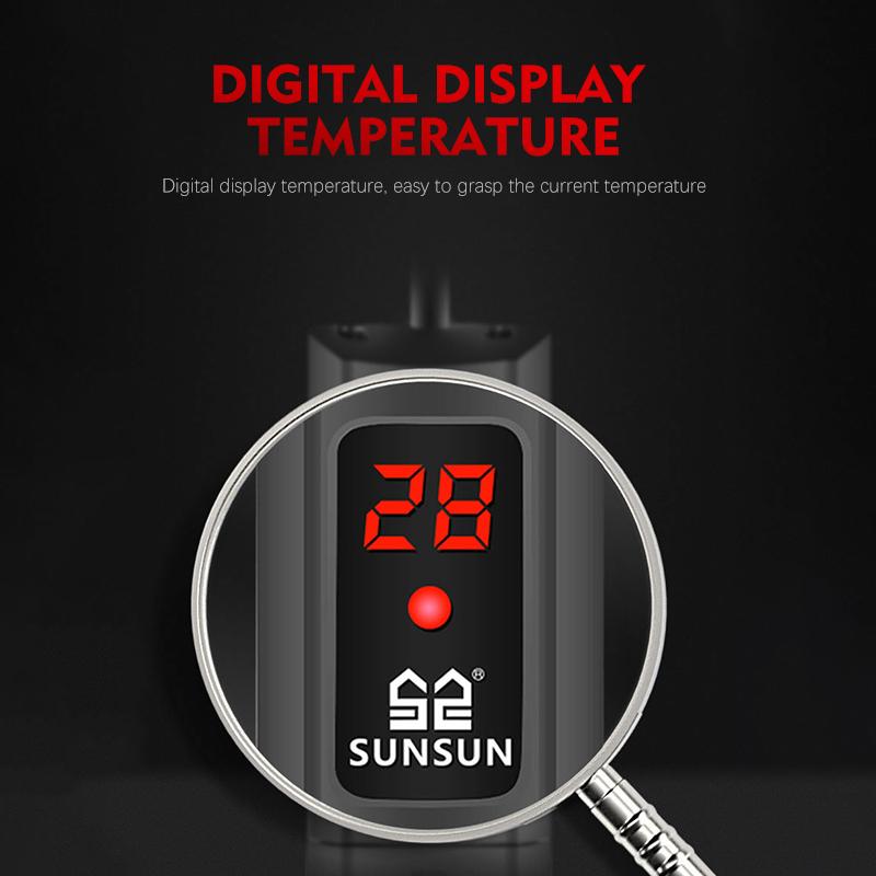 100 Вт 200 Вт погружной нагреватель для аквариума, кварцевое стекло, ЖК-дисплей, 220 В, цифровой нагревательный стержень, постоянная температура