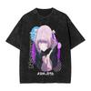 2026 Summer Oversized Streetwear Casual T-Shirt With Vintage Anime Nazuna Print, Call of the Night T-shirt
