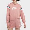 Nike Буквы бренда логотип печати цветные блоки рукава толстовка женская толстовка розовая CU5924-685