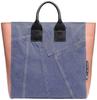 Denim Patchwork Tote Bag L X08065P4219 UNI Blue H0507 Women's