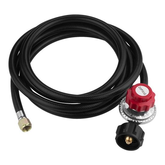 Propane Regulator 0-20 PSI High Pressure Adjustable Propane Regulator with QCC-1 Type Hose U.S. Propane Tanks Gas Burner Cooker Turkey Fryer