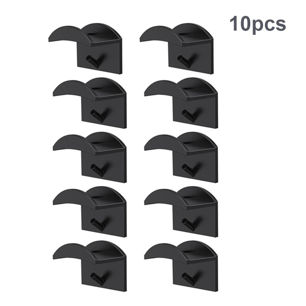 Упаковка из 10 держателей для бейсболок с предварительно просверленными отверстиями, самоклеящиеся, для шкафа, спальни, офиса, для хранения головных уборов, вешалка-крючок