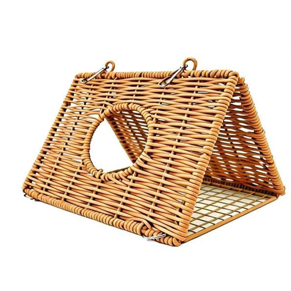 Imitate Rattan Parrots Woven Bird Nests Breathable Hamster Hideout Cave  Summer Use