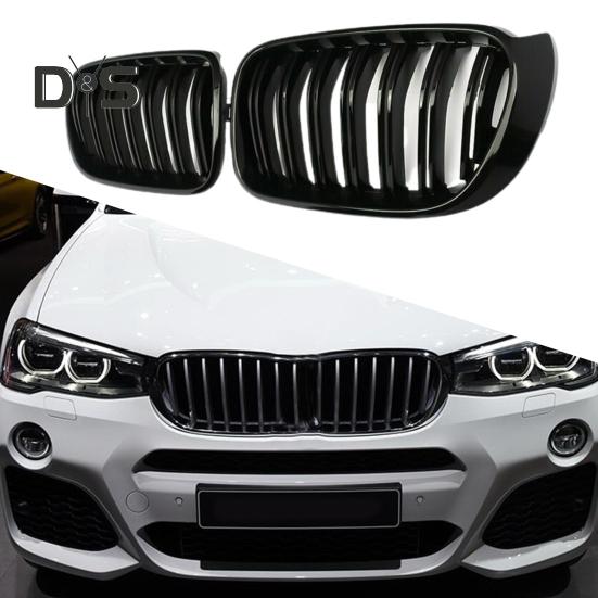 Глянцевые черные передние решетки 51117338571 51117338572 51137367422 для BMW X3 X4 Series F25 F26 14-16