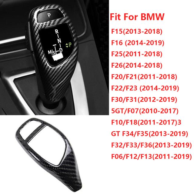 Крышка ручки переключения передач из углеродного волокна для BMW 1 2 3 4 5 6 серии X3 X4 X5 X6 F20 F22 F30 F34 F36 F10 F11 F06 F25 F26 F15 F16