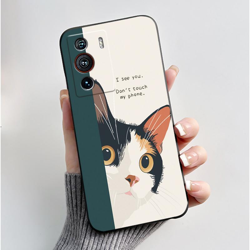 Чехол для ZTE Nubia Z40 Pro Чехол Эстетичный Роскошный Милый Крутой Для Мальчиков Девочек Чехол Черный Матовый Мягкий ТПУ Силикон Ударопрочный Чехол для Телефона