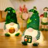 Holiday Decorations Lrish Festival Decoration Green Rudolph Doll Faceless Doll