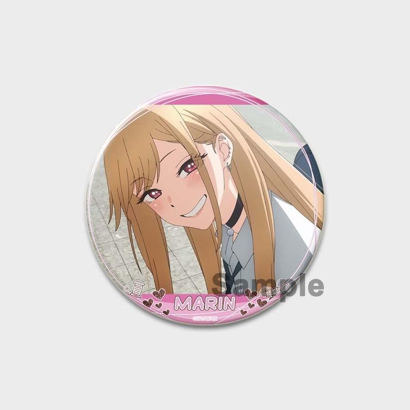 58 мм броши в стиле аниме My Dress-Up Darling Kitagawa Marin Kuroe Shizuku, значок для косплея, аксессуары, украшение для рюкзака, рождественский подарок