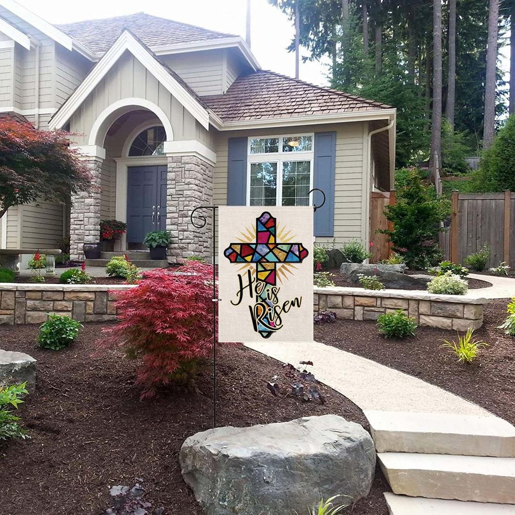 Easter Garden Flag 11.8×17.7 Inch Vertical Double Sided Decorative Welcome Easte