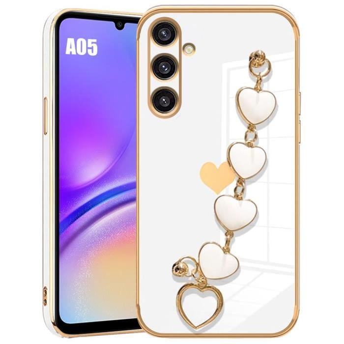 Case - Samsung - Galaxy A05 - Shockproof - Flexible TPU - White Love Pattern