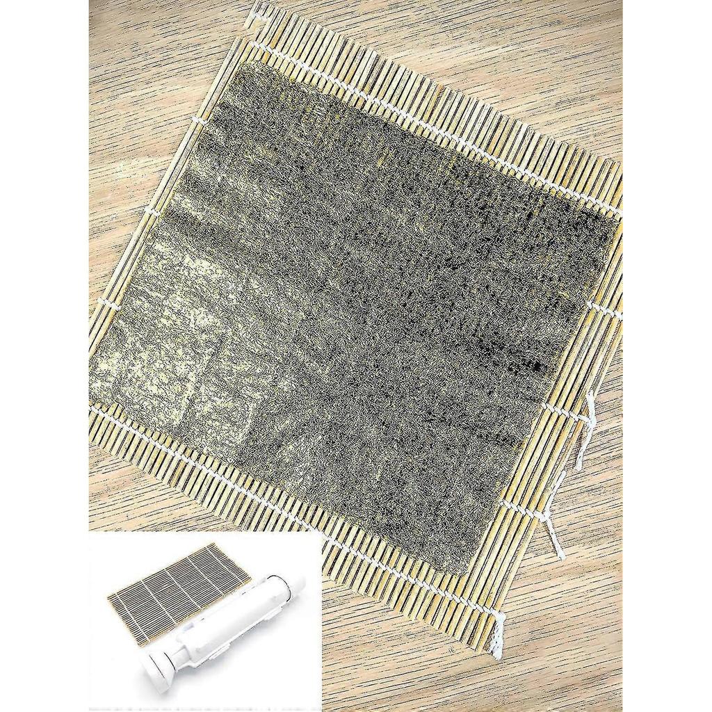 Sushi Roller Bazooka Kit + Carbonized Bamboo Mat Diy Rice Roller Machine Japanes