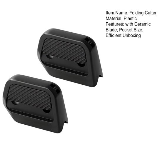 2Pcs Mini Magnetic Unboxing Cutter with Safety Ceramic Blades Auto-Retract Grooves Box Opener for Cardboard Crafts Portable Package Opener