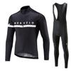 Long Sleeve Cycling Jersey Bib Pants Set Men Women Striped Breathable Wear