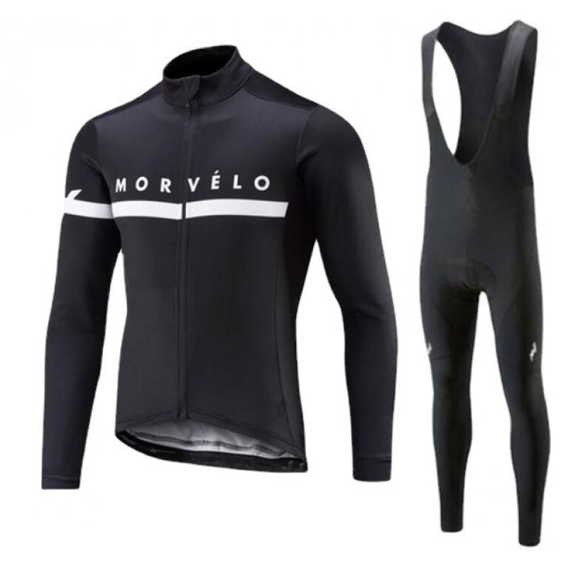 Long Sleeve Cycling Jersey Bib Pants Set Men Women Striped Breathable Wear
