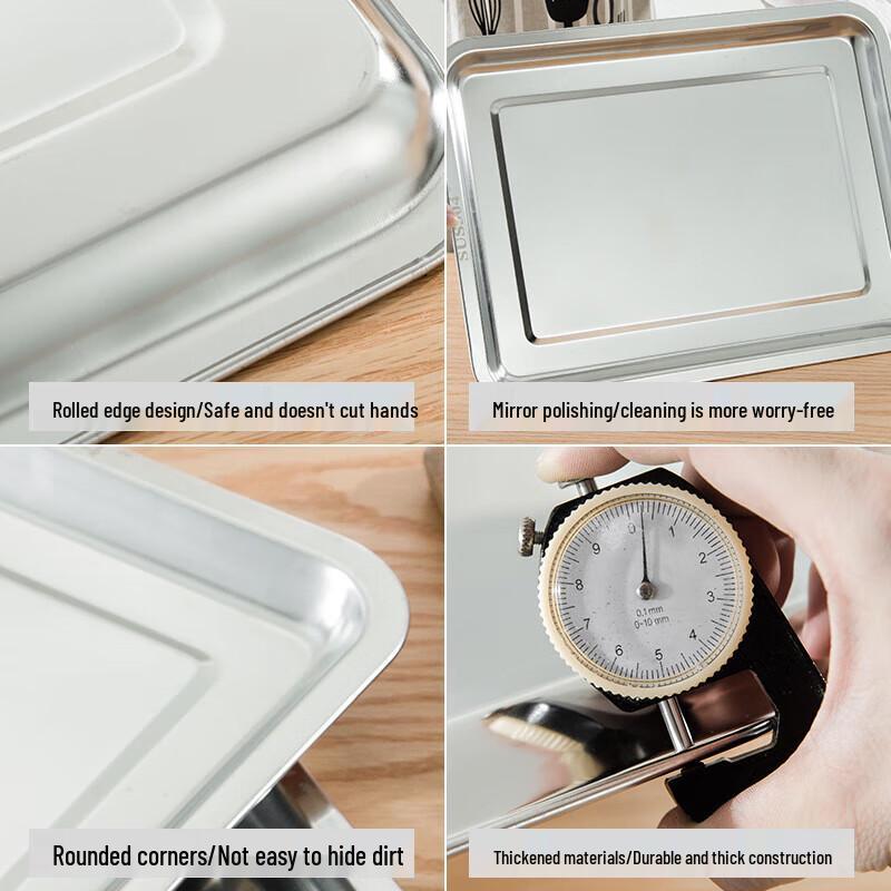 Huihuang 304 Stainless Steel Perforated Rectangular Food Tray